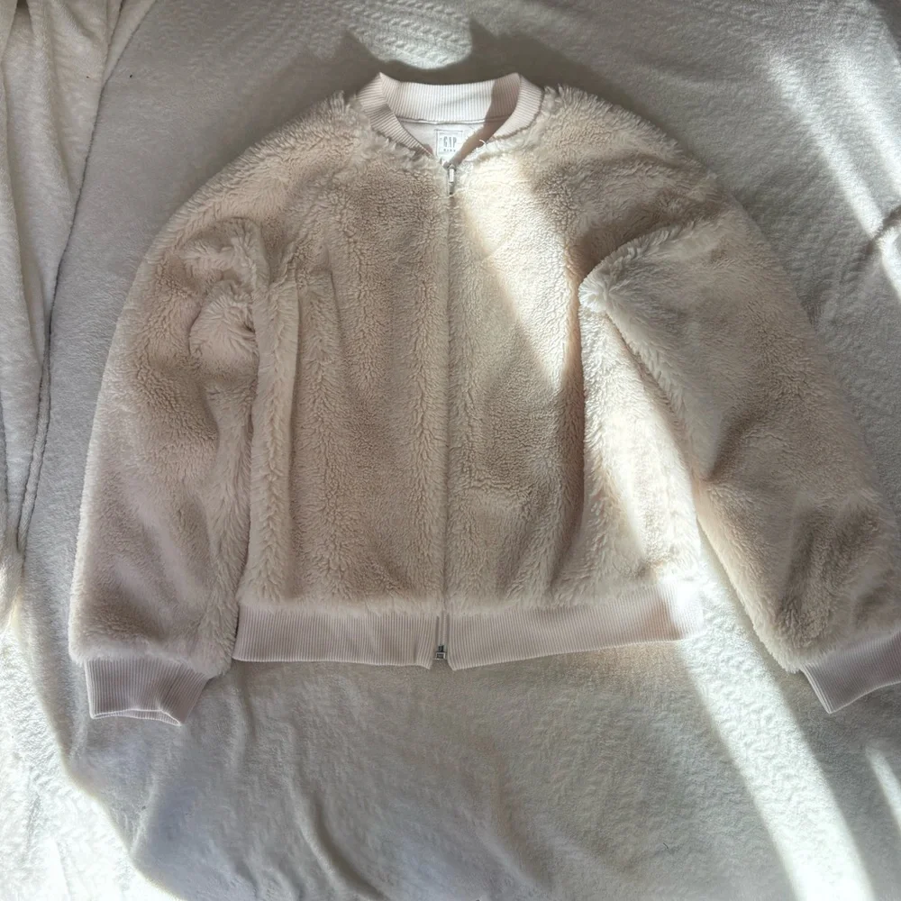 GAP Kids Cream Teddy Jacket